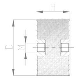 JNDE型<a href='http://www.jshnzg.com' target='_blank'><u>橡膠減震器</u></a>結構